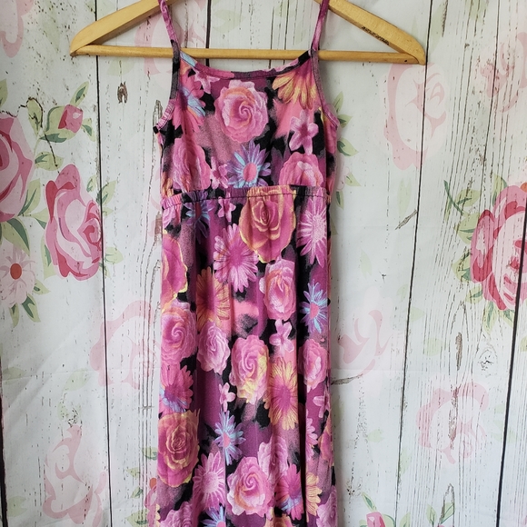 ROUTE 66 GIRLS SIZE M FLORAL MAXI DRESS - Picture 1 of 4